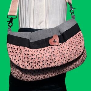 LuLu Jessie UPcycles 'Eyelet Skirt' Repurpose - 14 inches wide x 7 inches deep